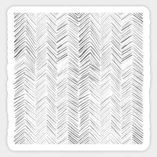 Watercolor Herringbone Pattern - Gray Sticker